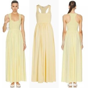Zimmerman Harmony Metallic Tank Maxi Dress in Yellow Lemon Sz 0 US 2/4 NWT 1450$